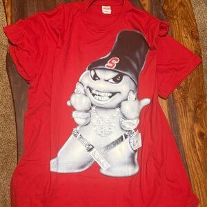 Supreme Snowman Red Cotton T-Shirt